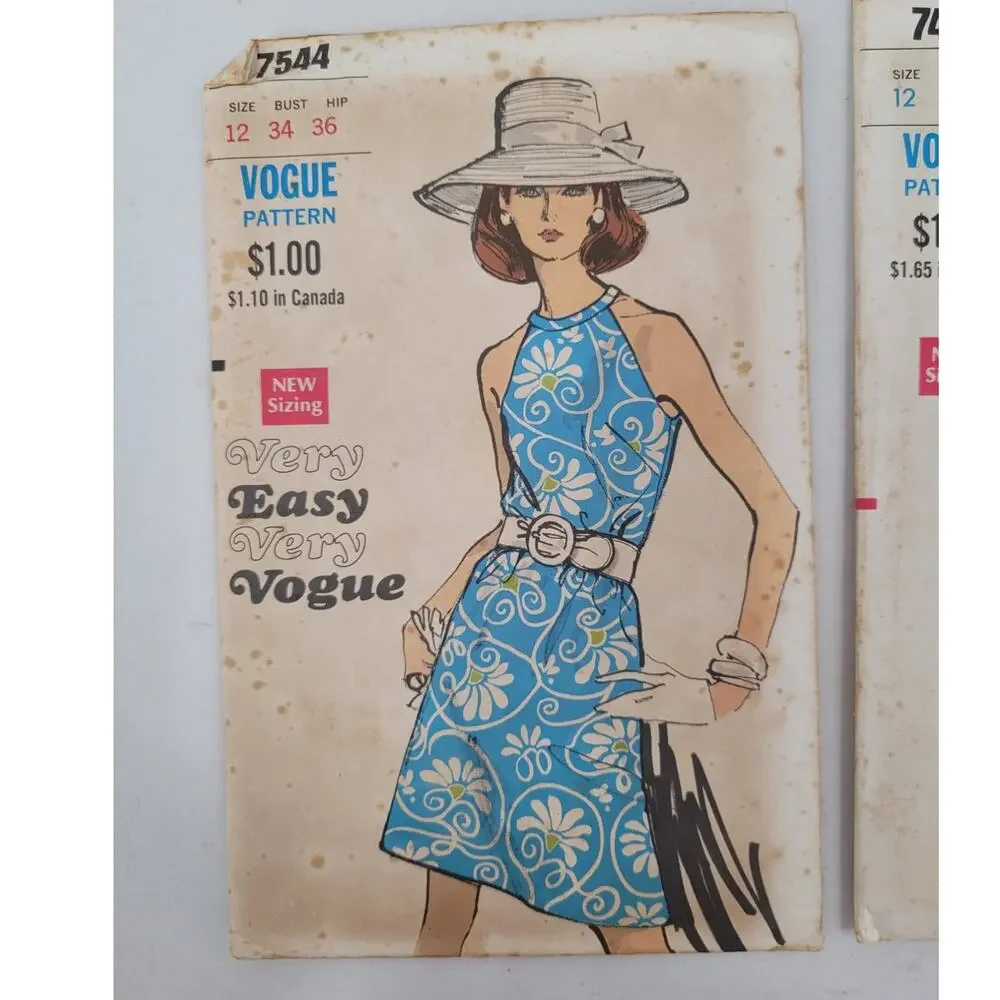 Vintage 60s 70s Vogue Dress‎ Patterns Lot of 4